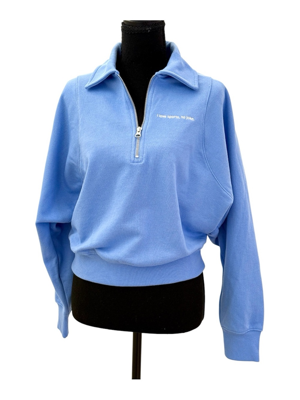 wild fable Sky Blue Quarter-Zip Sweatshirt - Picture 1 of 7
